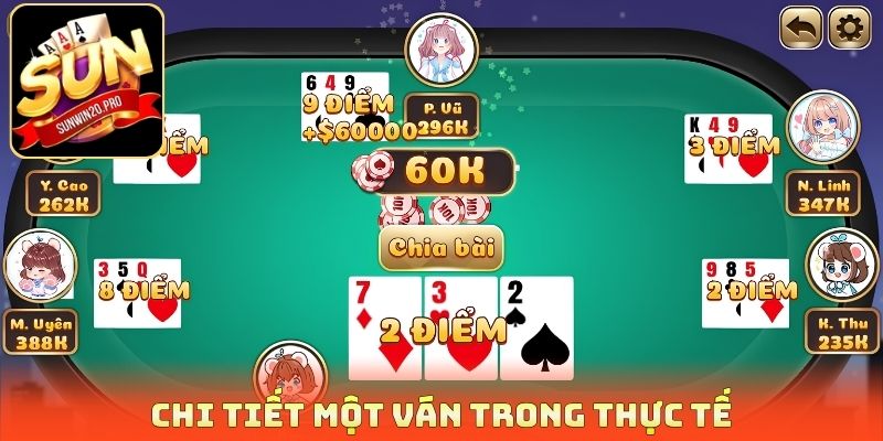 Chi tiết một ván trong thực tế